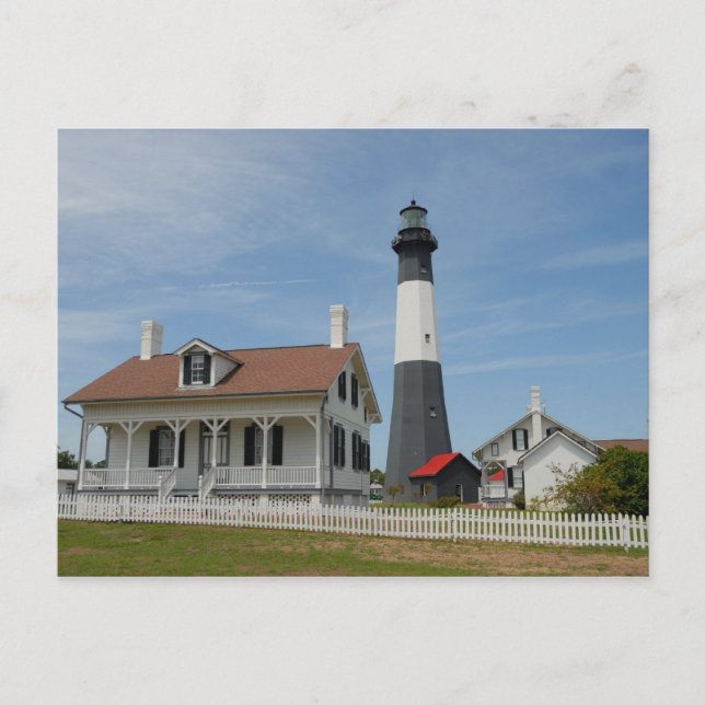 Postal del faro de la isla Tybee (Anverso)