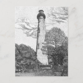 Postal del faro de la playa Currituck