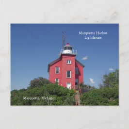 postal del faro de Marquette Harbour