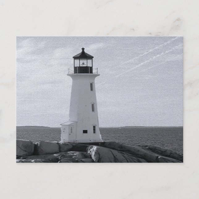 Postal del faro de Peggy's Cove (Anverso)
