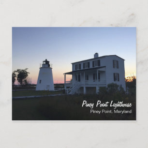 Postal del faro de Piney Point