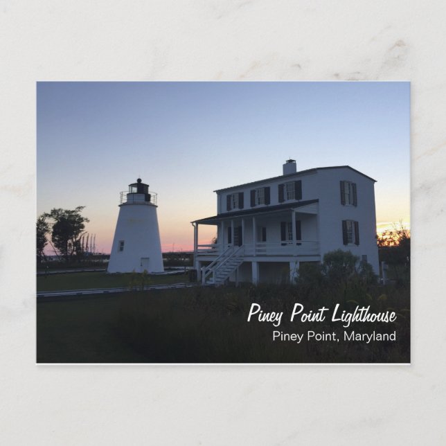 Postal del faro de Piney Point (Anverso)