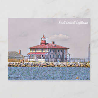 Postal del faro de punto de búsqueda