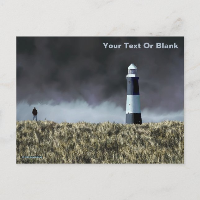 Postal del faro de Spurn Point (Anverso)