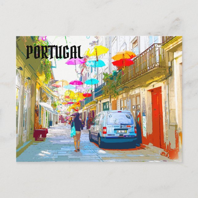 Postal del Festival de Sombrillas de Portugal (Anverso)