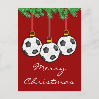 Postal del fútbol del navidad