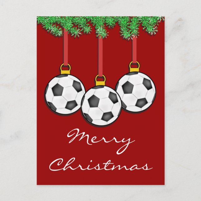 Postal del fútbol del navidad (Anverso)