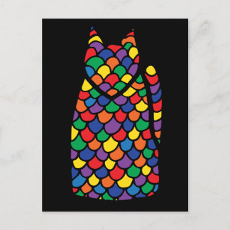 Postal del gatito del arco iris