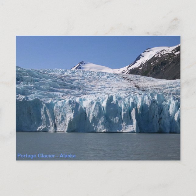 postal del glaciar de Portage (Anverso)