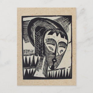 Postal del grabar en madera de Erich Heckel