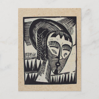 Postal del grabar en madera de Erich Heckel