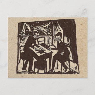 Postal del grabar en madera de Erich Heckel