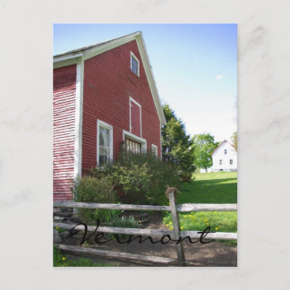 Postal del granero de Vermont