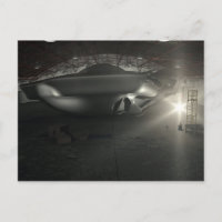 Postal del hangar del UFO de Roswell