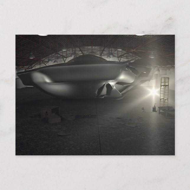Postal del hangar del UFO de Roswell (Anverso)
