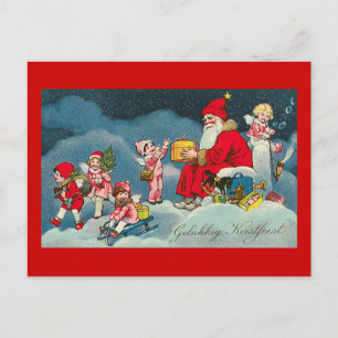 Postal del holandés del vintage de "Gelukkig