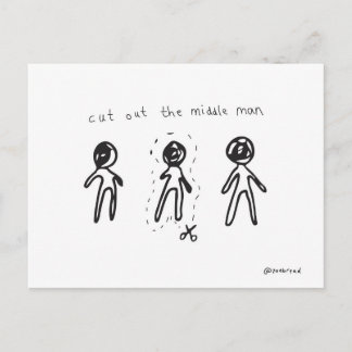 postal del hombre medio