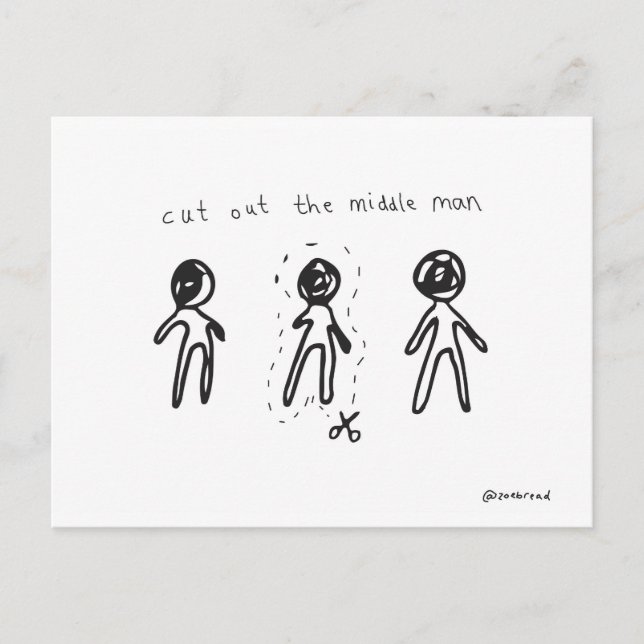 postal del hombre medio (Anverso)