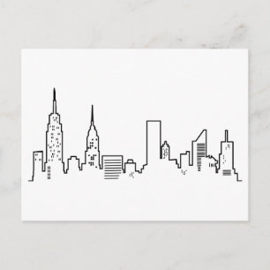 Postal del horizonte de NYC