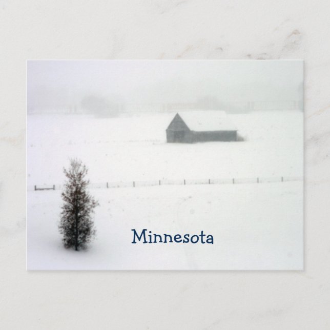 Postal del invierno de Minnesota (Anverso)