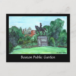 Postal del jardín público de Boston