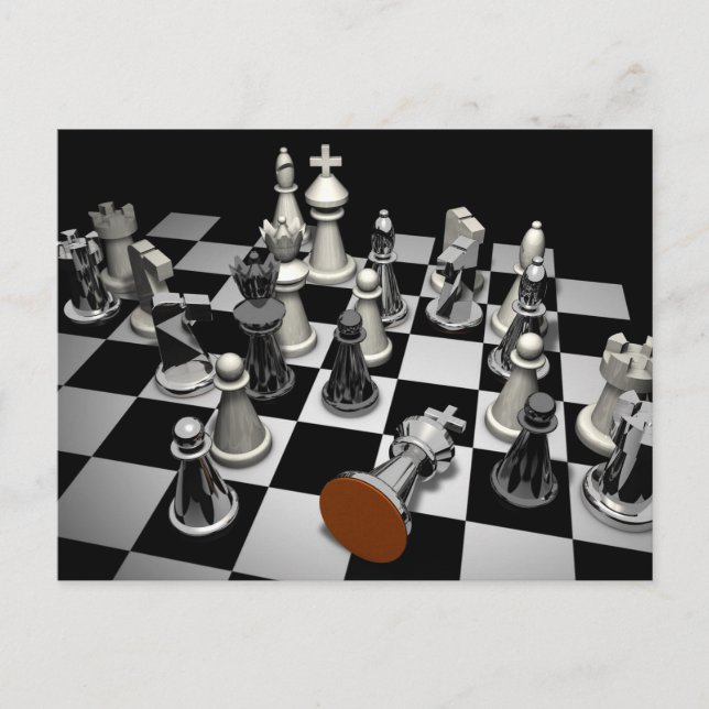 postal del juego de ajedrez (Anverso)