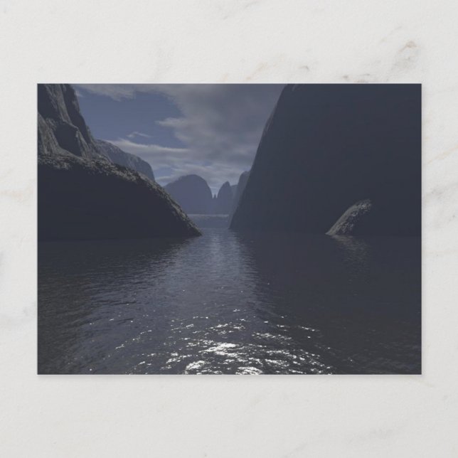 Postal del lago Canyon (Anverso)