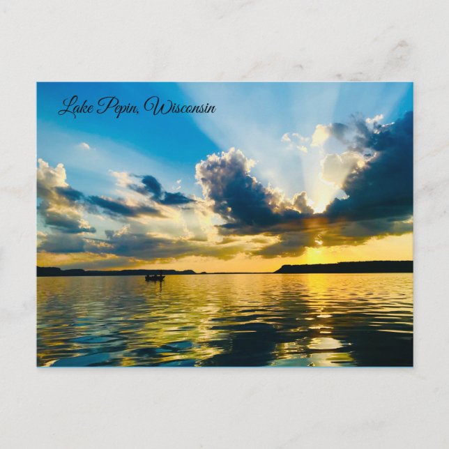 Postal del lago Pepin, Wisconsin (Anverso)