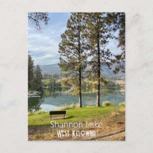 Postal del lago Shannon en el oeste de Kelowna, Ca