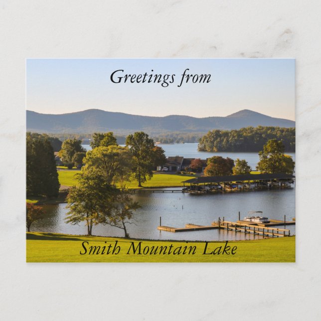 Postal del lago Smith Mountain (Anverso)