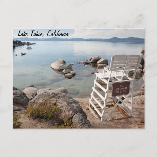 Postal del lago Tahoe (Anverso)