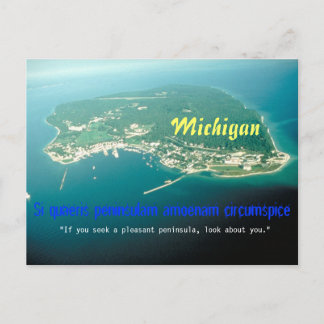 Postal del lema del estado de Michigan