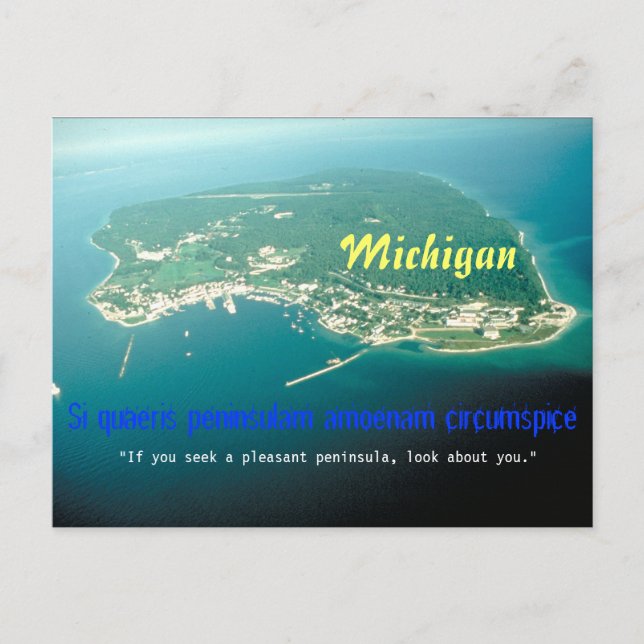 Postal del lema del estado de Michigan (Anverso)