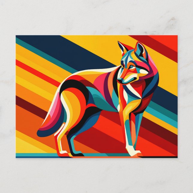 Postal del lobo árabe (Anverso)