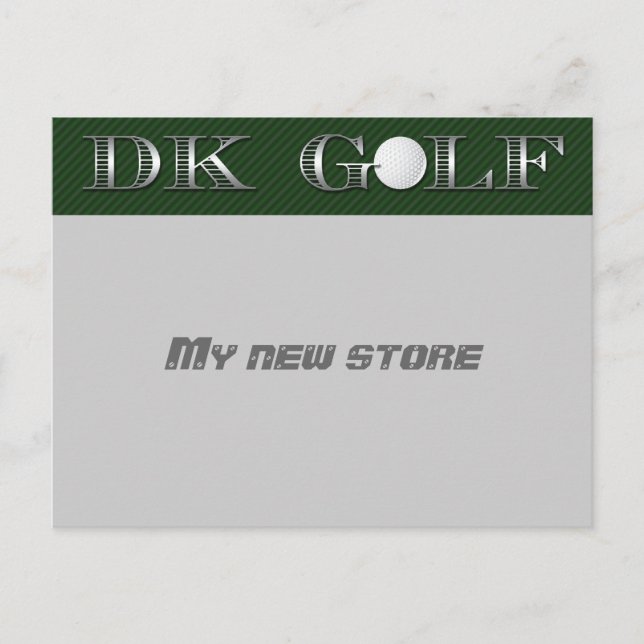 postal del logotipo de golf (Anverso)