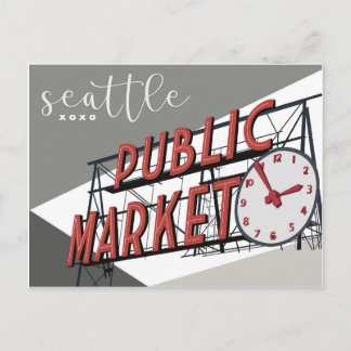 Postal del lugar de Seattle Pike