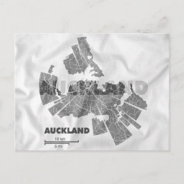postal del mapa de Auckland