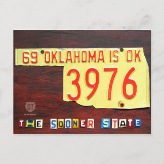 Postal del mapa de la placa de Oklahoma