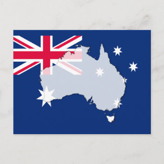 postal del mapa de marcas de Australia