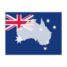 postal del mapa de marcas de Australia