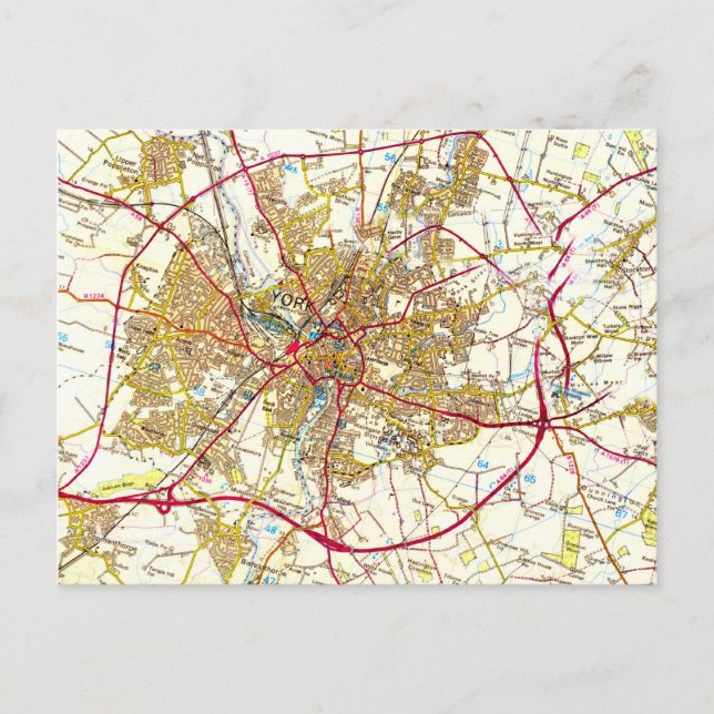 Postal del mapa de York (Anverso)