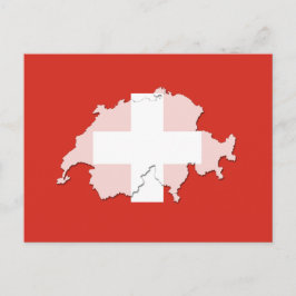 postal del mapa del pabellón de Suiza