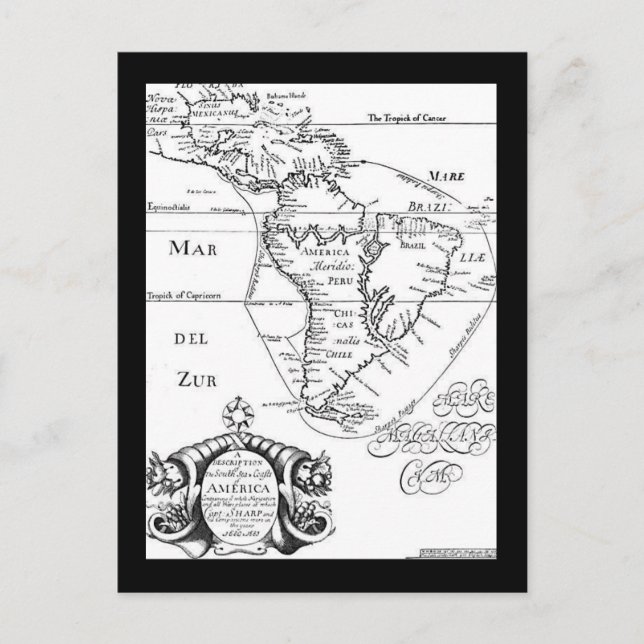 postal del mapa del tesoro de los piratas (Anverso)