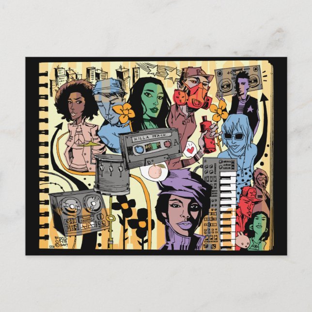 Postal del melocotón de Killa (Anverso)