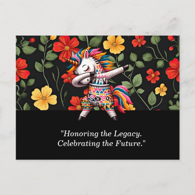 Postal del Mes de la Historia Negra con Floral vib (Anverso)