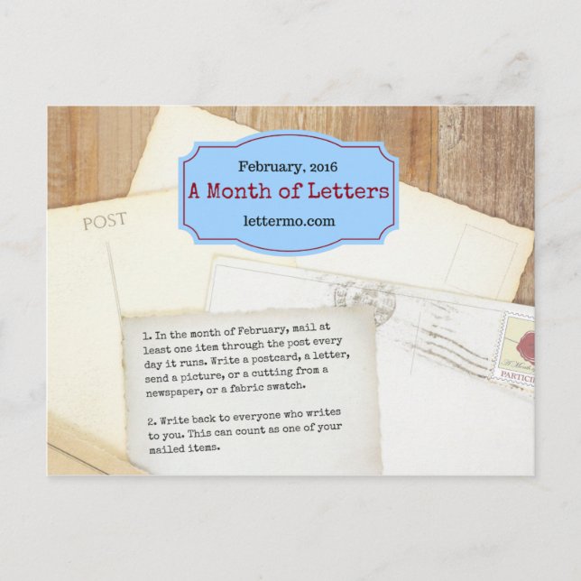 postal del mes de las cartas (Anverso)