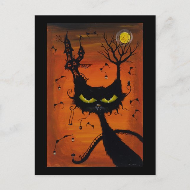 Postal del mesón del gato negro (Anverso)