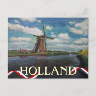 Postal del molino de viento de Holland