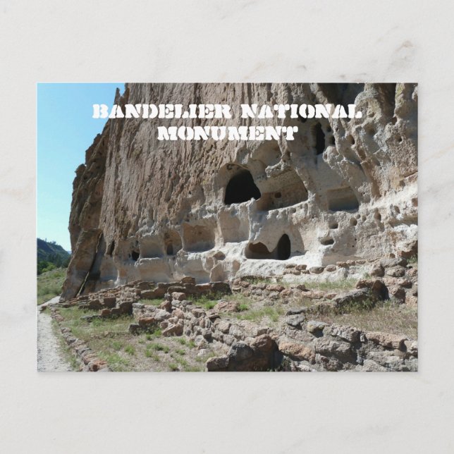 Postal del Monumento Nacional Bandelier (Anverso)
