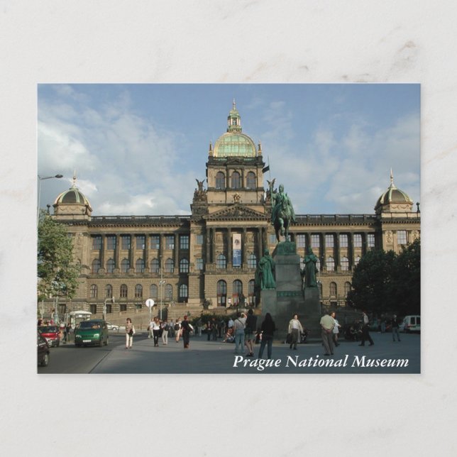 Postal del Museo Nacional de Praga (Anverso)
